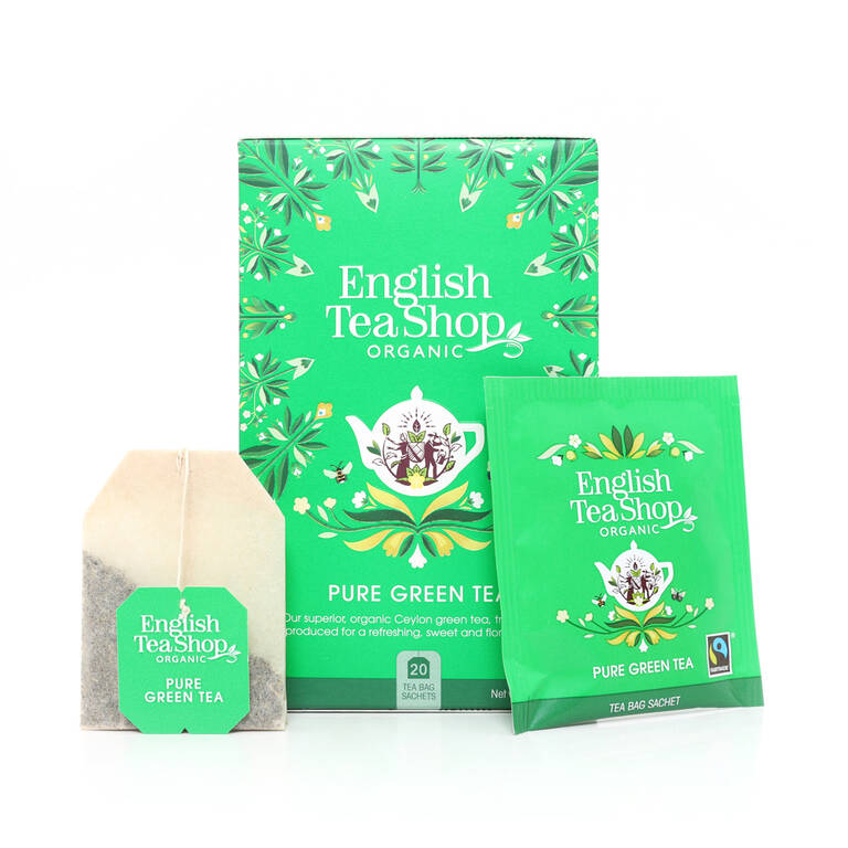 Vihreä tee Pure Green Tea 20 pss, reilu ETS - (6 x 40 g) (luomu)