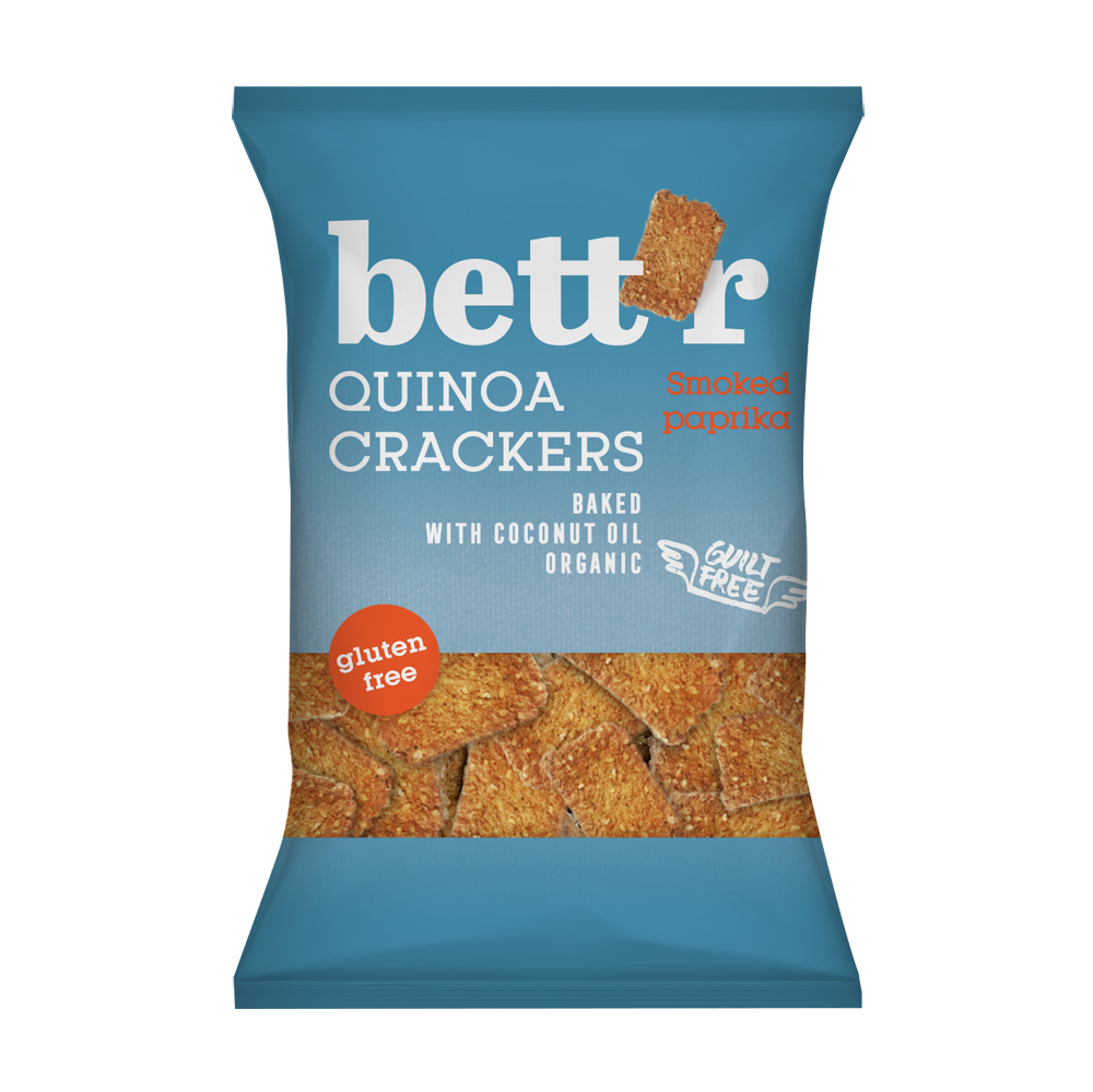 Gluteenittomat kvinoakeksit, savustettu paprika Bett'r - (6 x 100 g) (luomu)