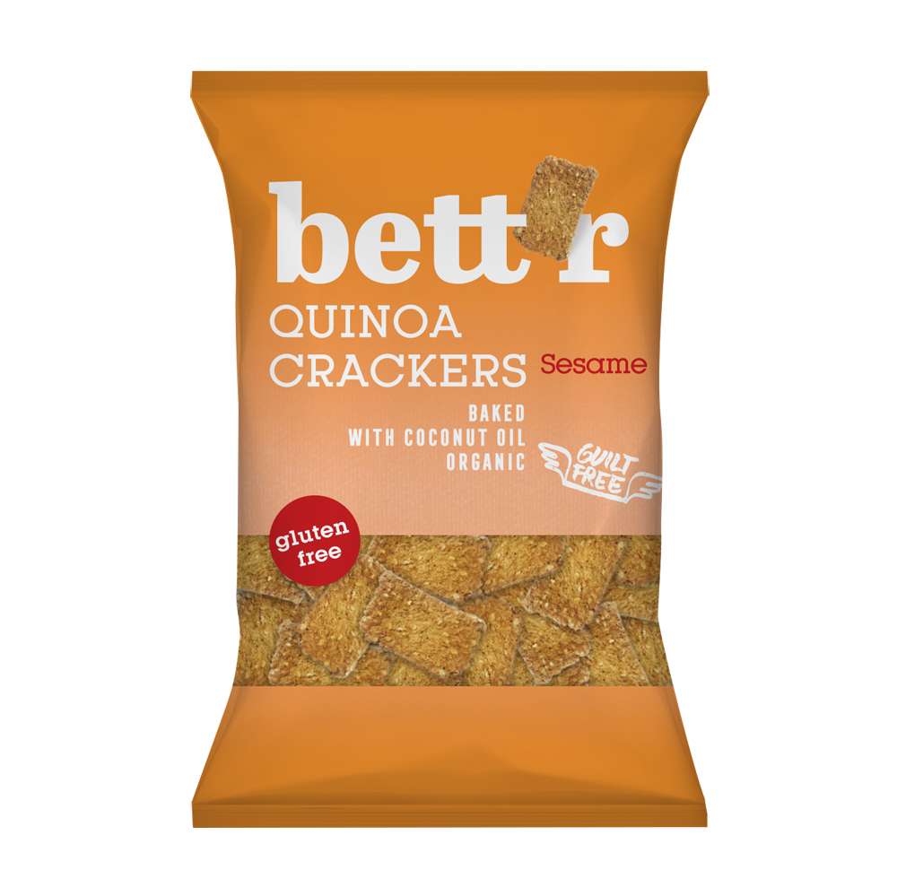 Gluteenittomat kvinoakeksit, seesami Bett'r - (6 x 100 g) (luomu)