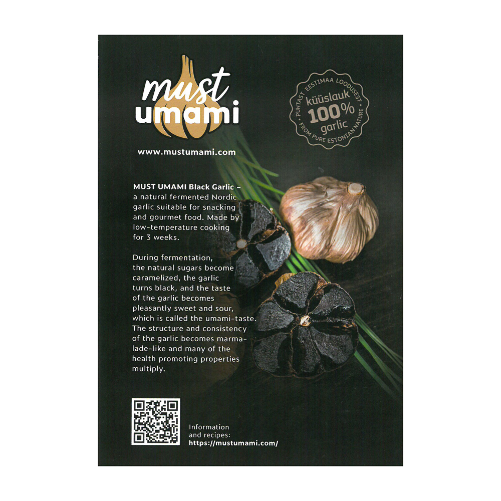 Must Umami -reseptivihko Black Garlic - (1 x 1 kpl)