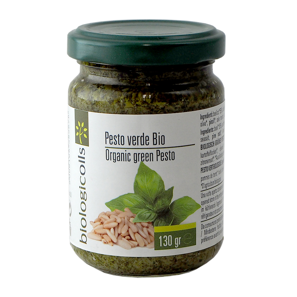 Pesto verde vihreä pesto Biologicoils - (6 x 130 g) (luomu)