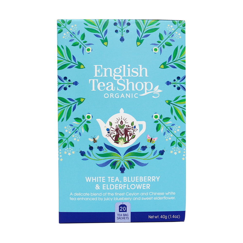Tee White Blueberry Elderflower 20 pss ETS - (6 x 40 g) (luomu)
