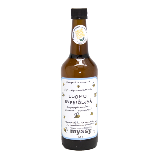 Kylmäpuristettu rypsiöljy Myssyfarmi - (6 x 500 ml) (luomu)