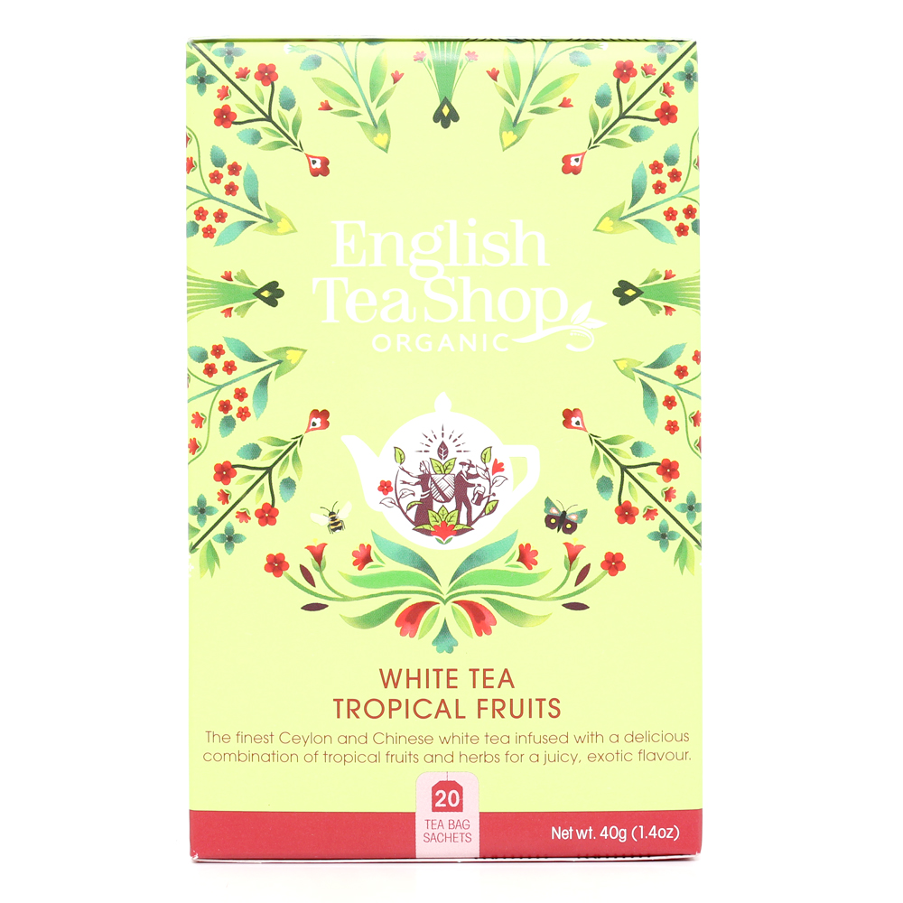 Valkoinen tee White Tea Tropical Fruits 20 pss ETS - (6 x 40 g) (luomu)