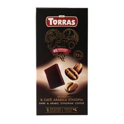 [211675] Sokeriton tumma kahvisuklaa 72%, iso levy Torras - (12 x 100 g)